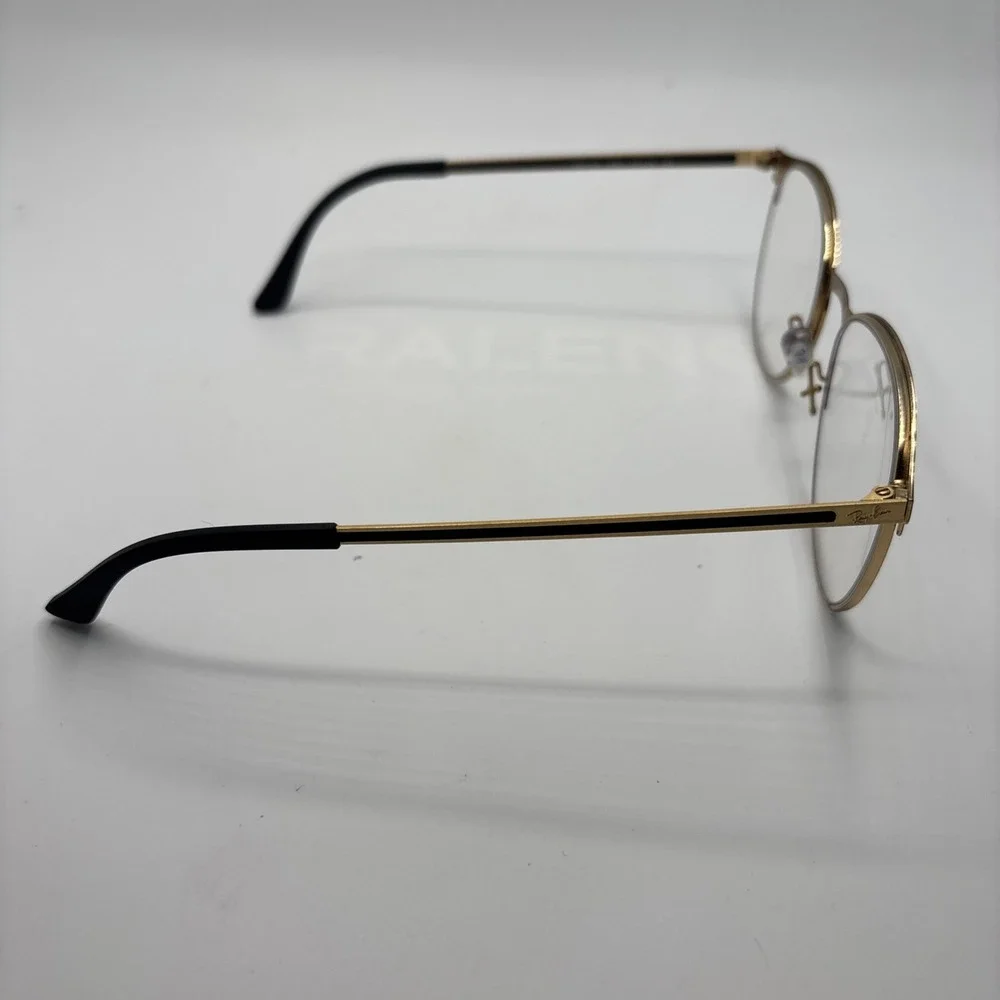 RAY-BAN RB 6375 2890 BLACK GOLD AUTHENTIC EYEGLASSES 53-18-145mm #C271